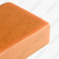 Orange sponge block on a white background